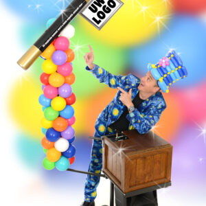 magische reclame magic-e goochelaar
